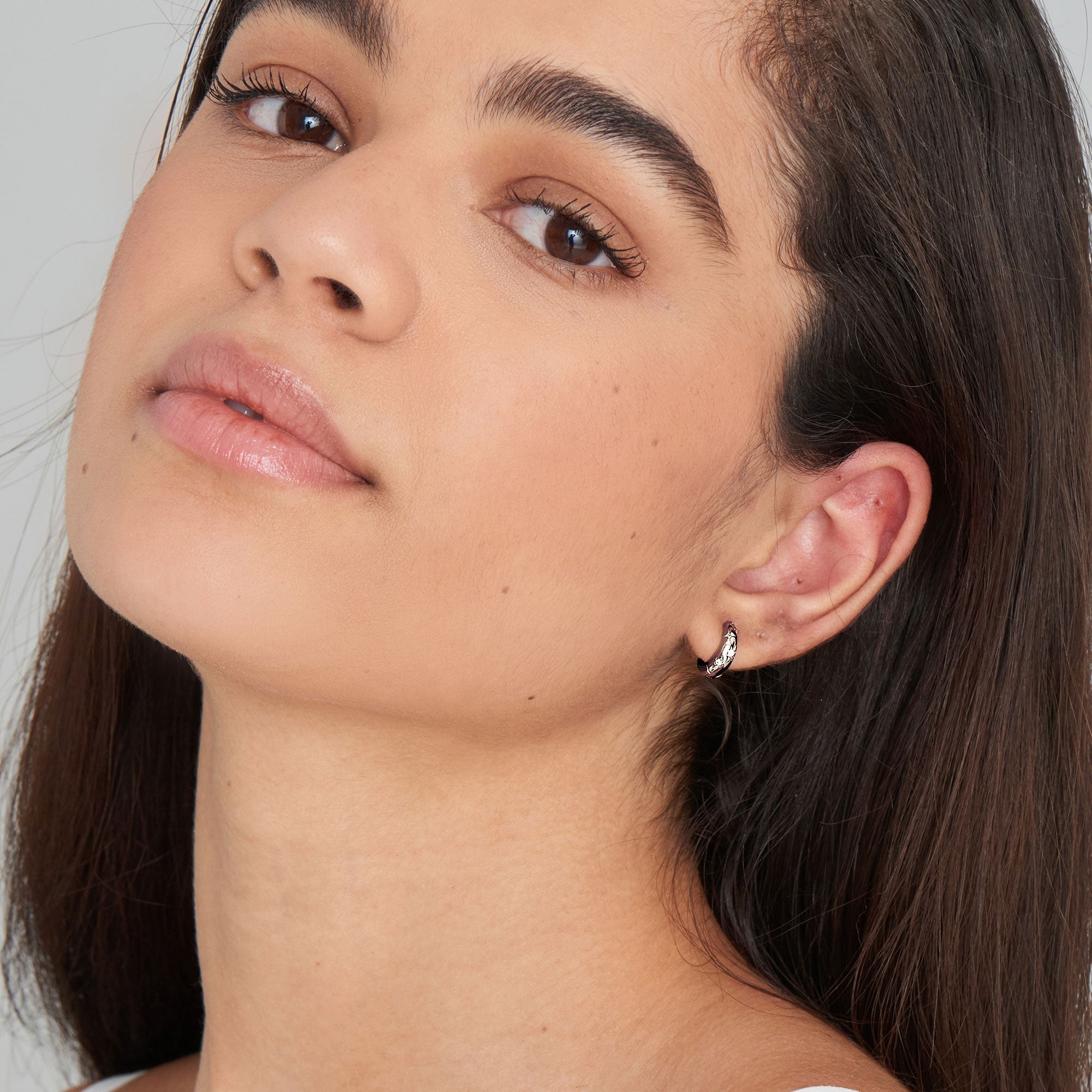 Ania Haie Silver Starry Kyoto Opal Huggie Hoop Earrings