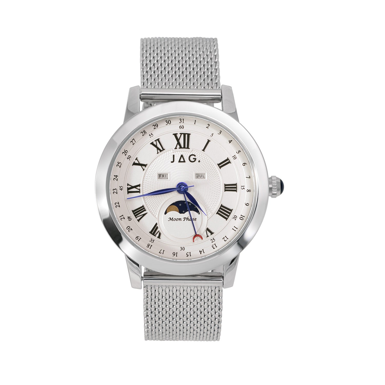 Jag Mosman Silver Stainless Steel 42mm Watch