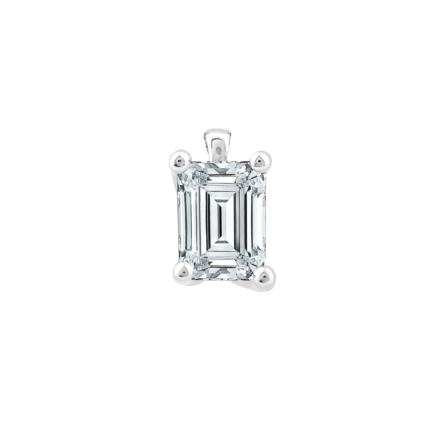 1.00ct Lab Grown Diamond Pendant in 18K White Gold
