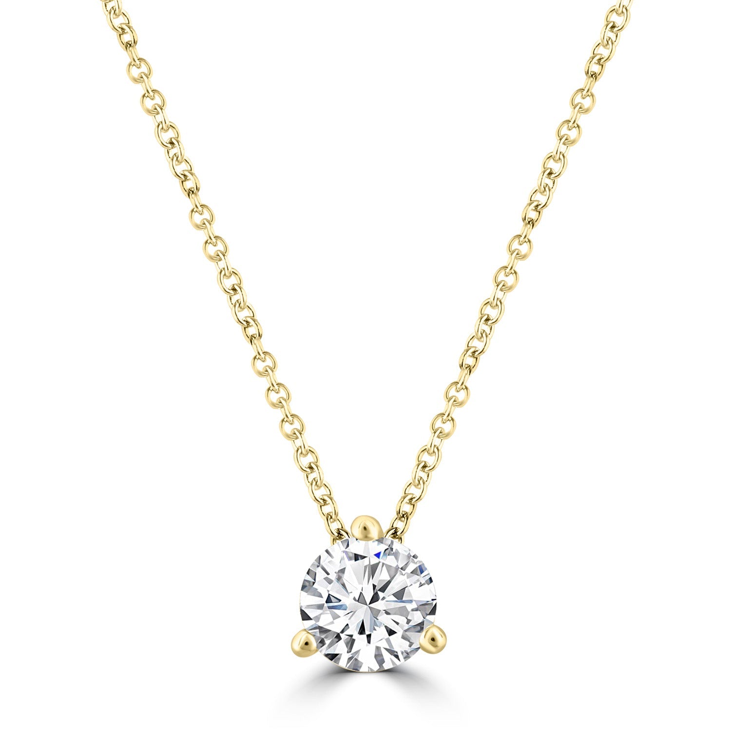 1.00ct Lab Grown Diamond Necklace in 18K Yellow Gold