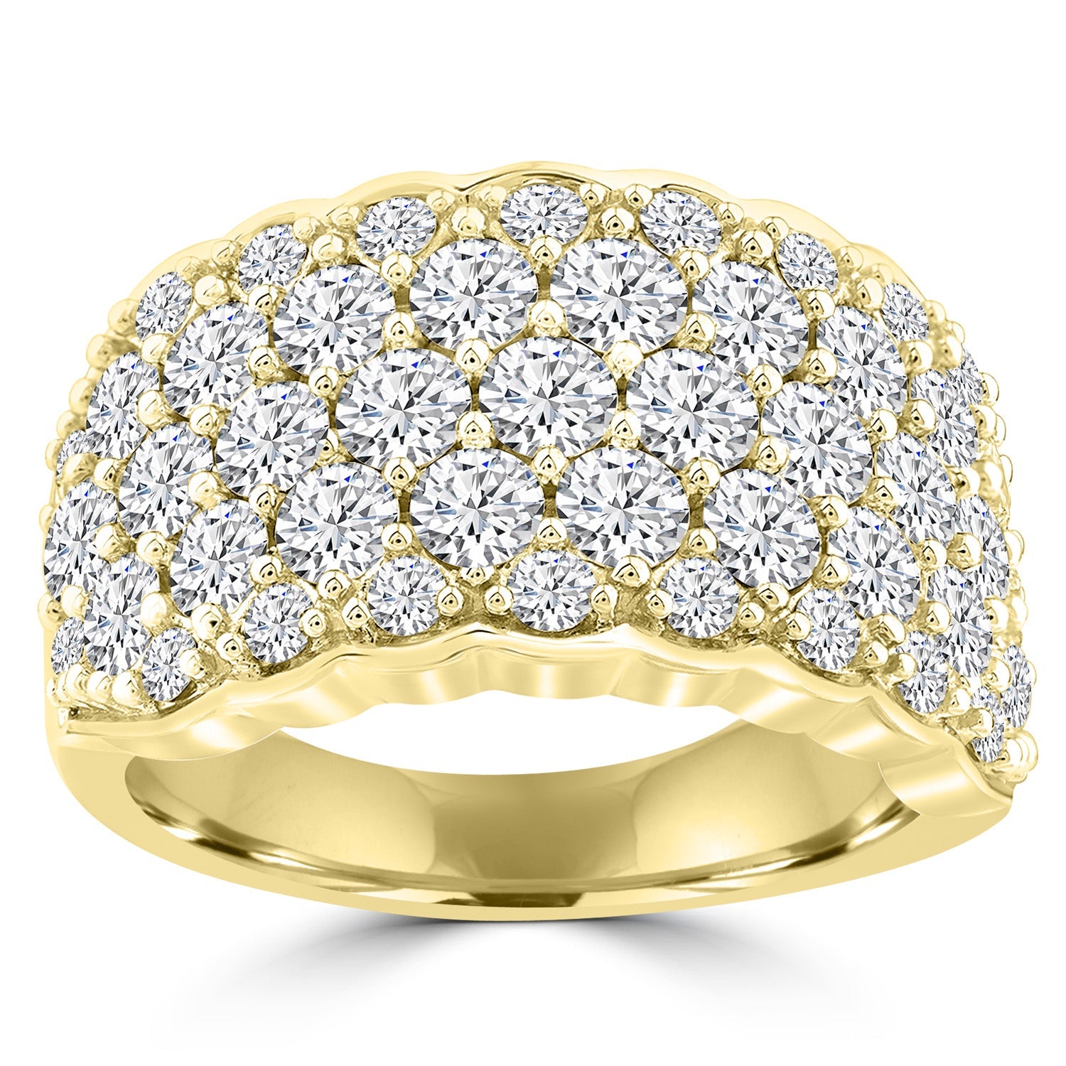 3.00ct Lab Grown Fashion Diamond Ring in 18K Yellow Gold