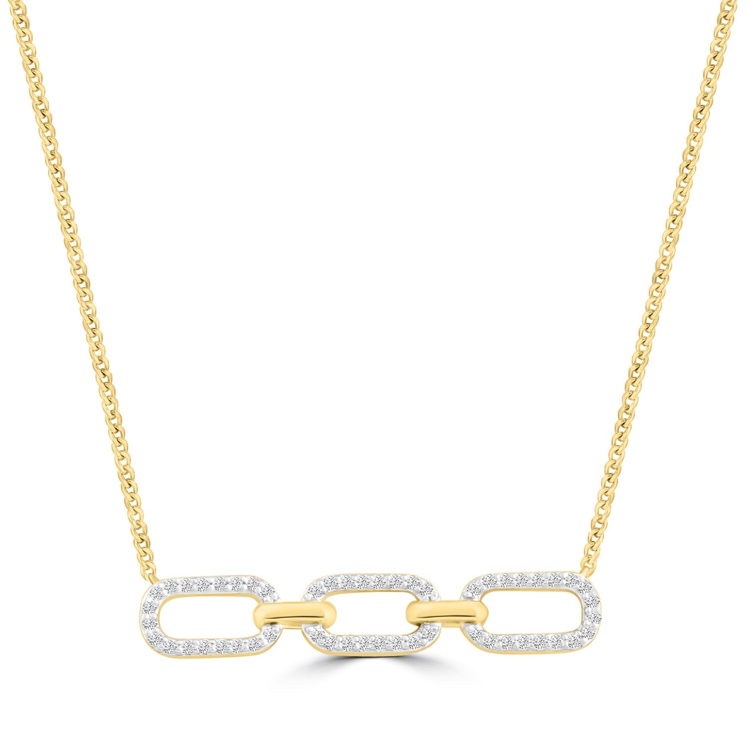 Diamond Necklace with 0.20ct Diamonds in 9K Yellow Gold