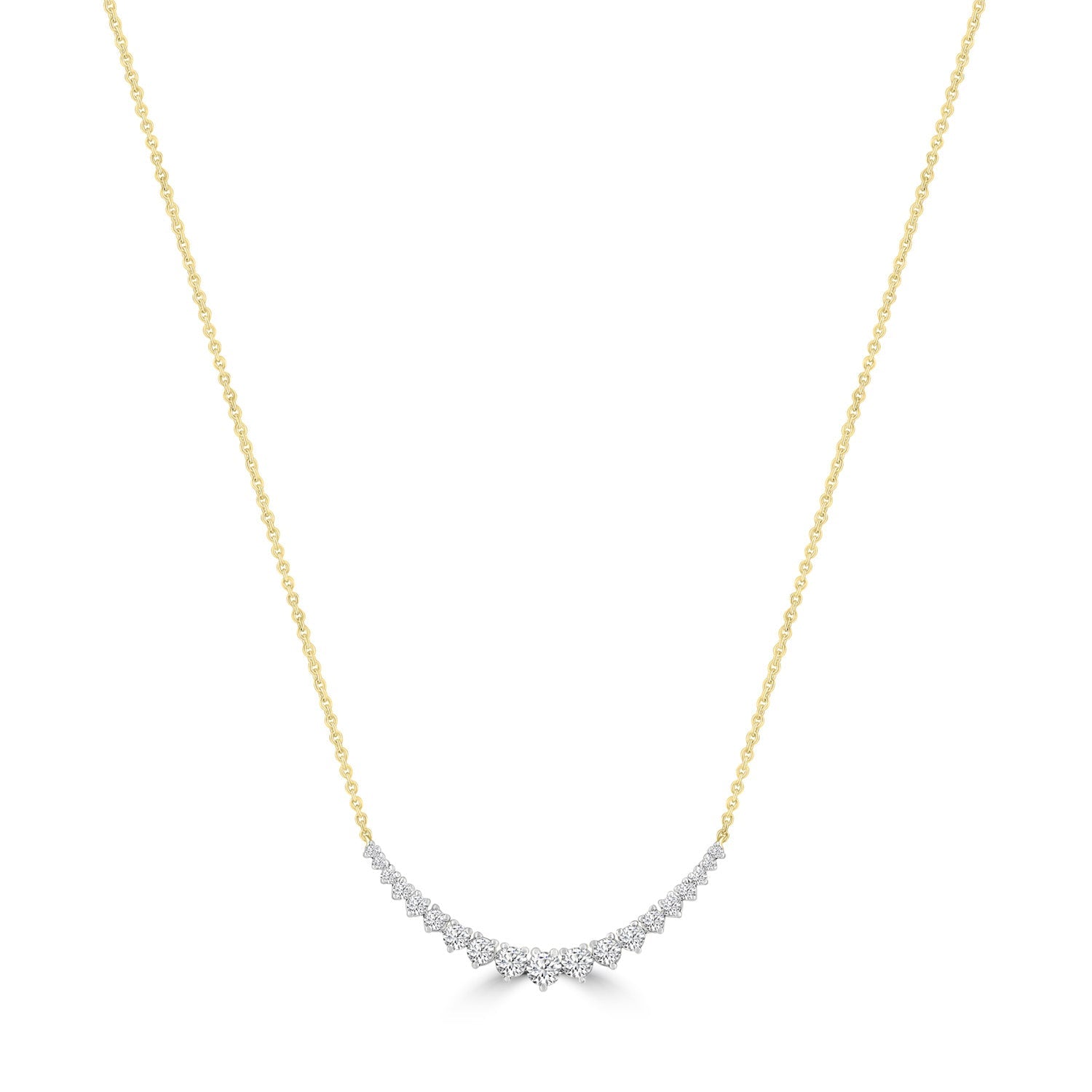 Diamond Necklace with 0.50ct Diamonds in 9K Yellow Gold