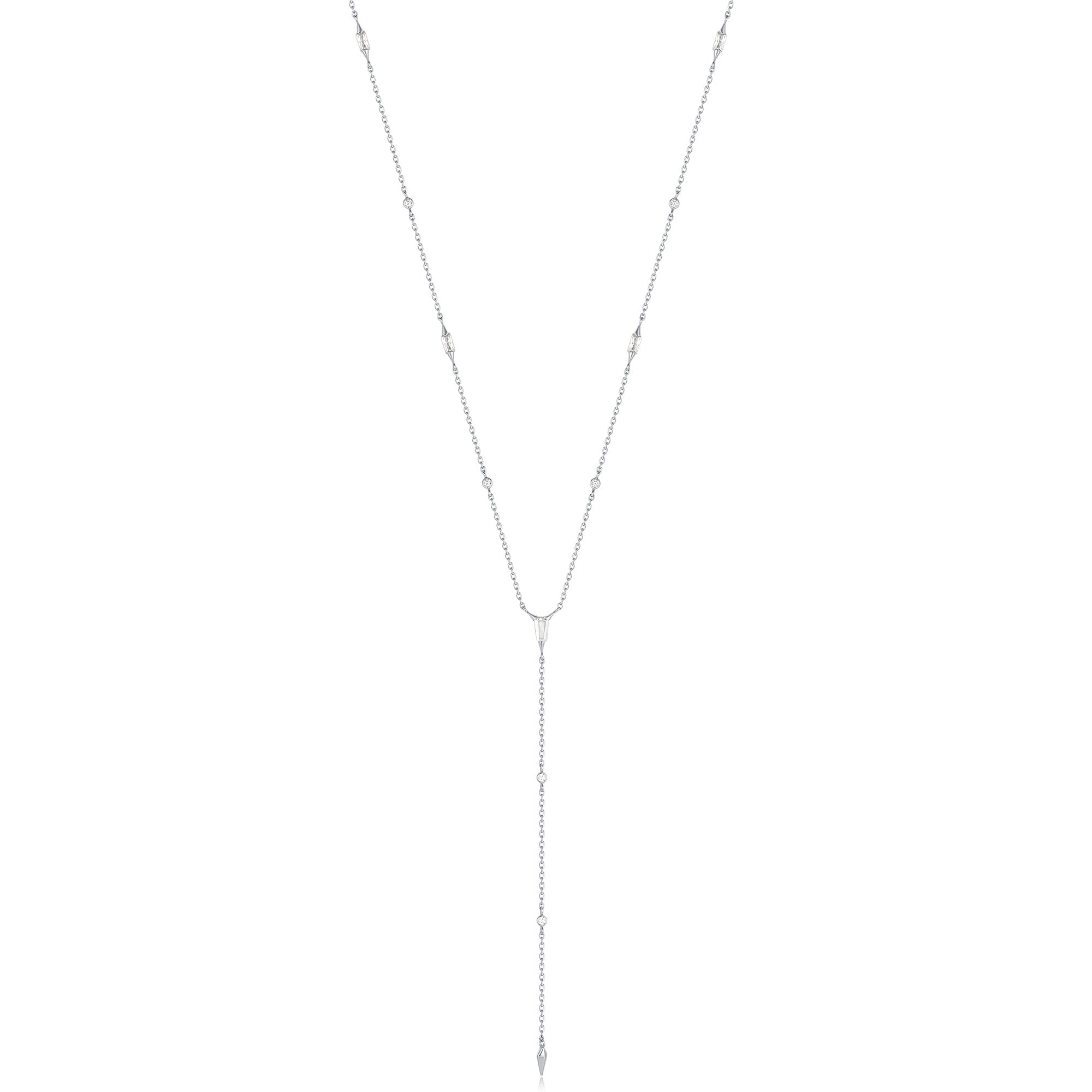 Ania Haie Silver Sparkle Point Y Necklace