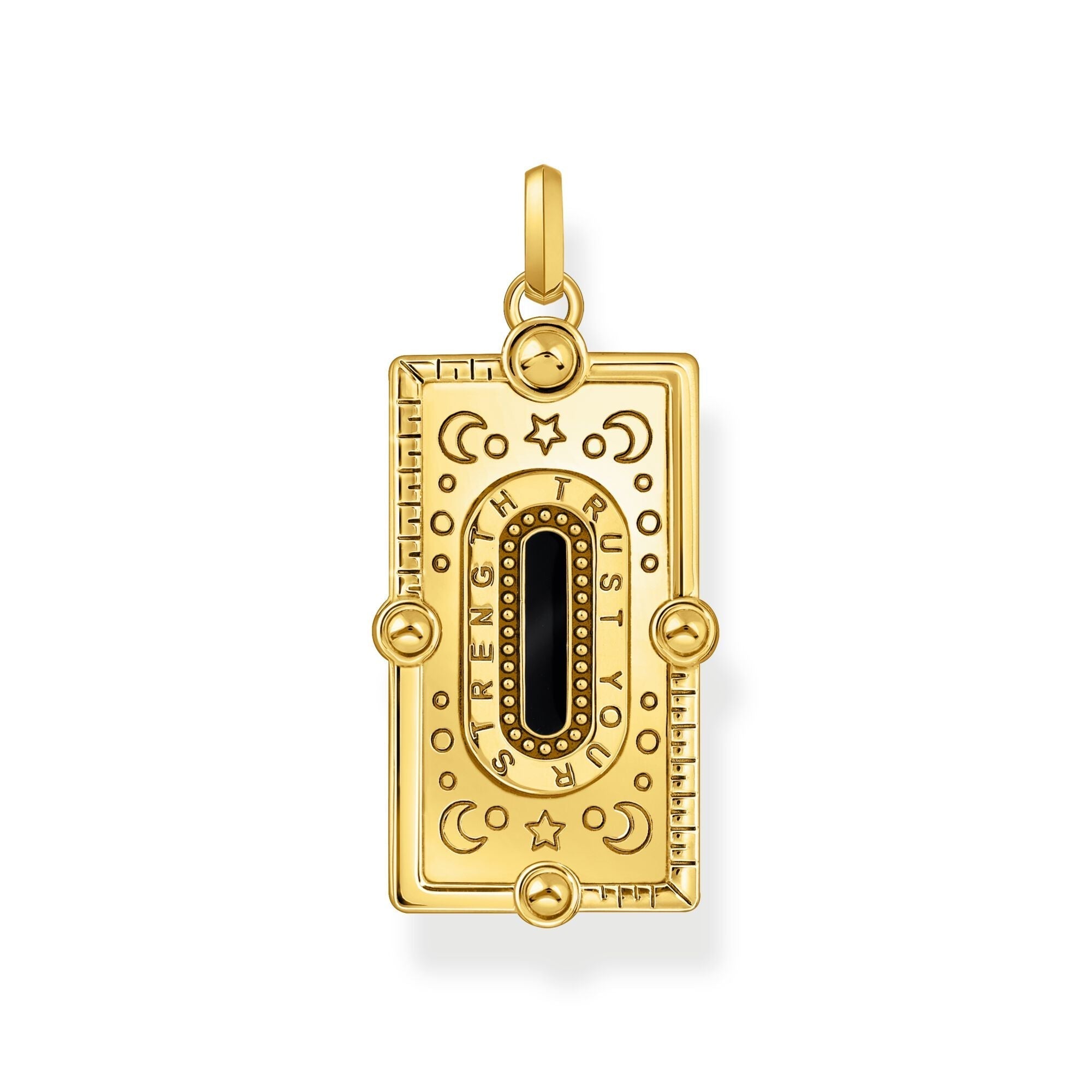THOMAS SABO Gold Cosmic Pendant with Snake and Stones