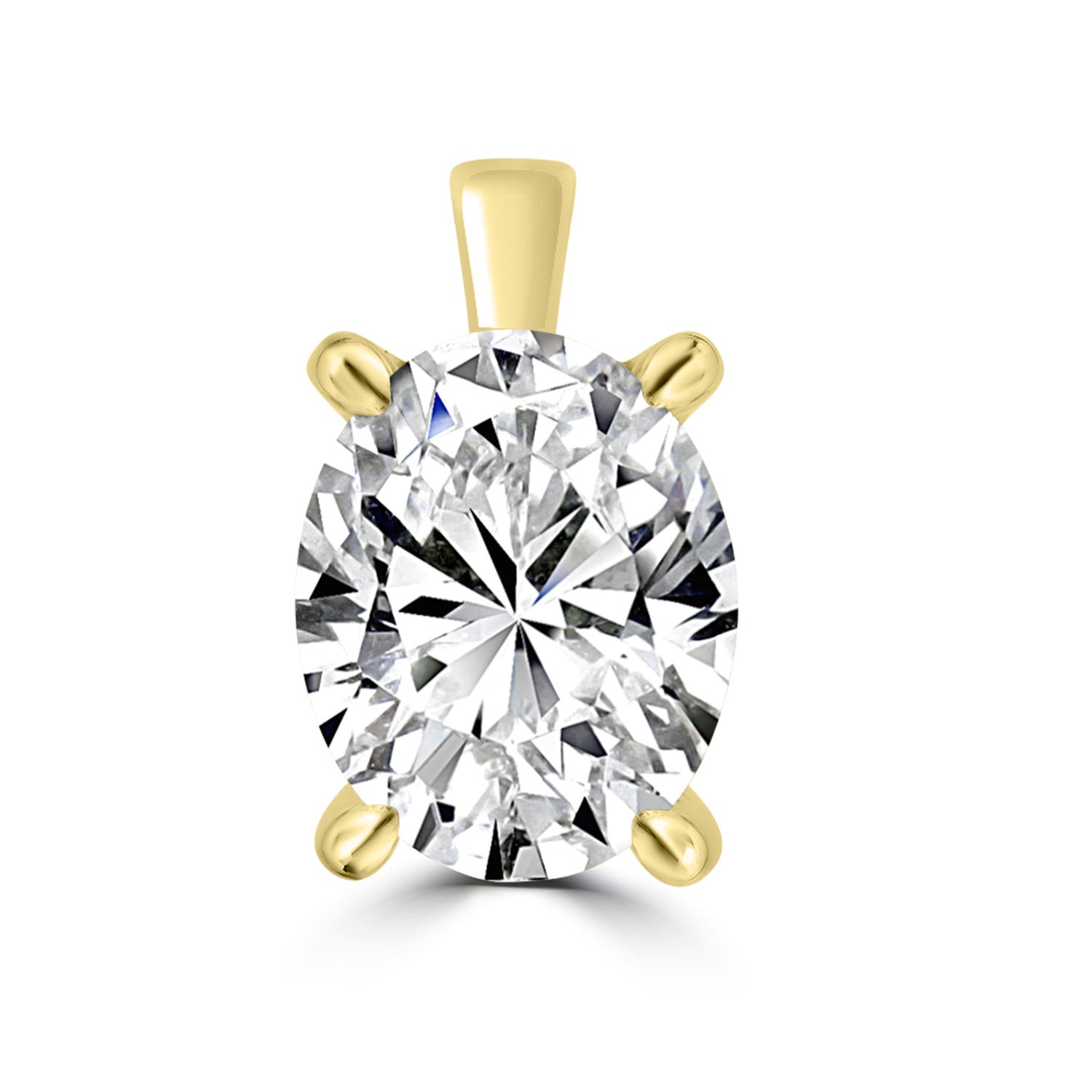 0.70ct Lab Grown Diamond Pendant in 18K Yellow Gold