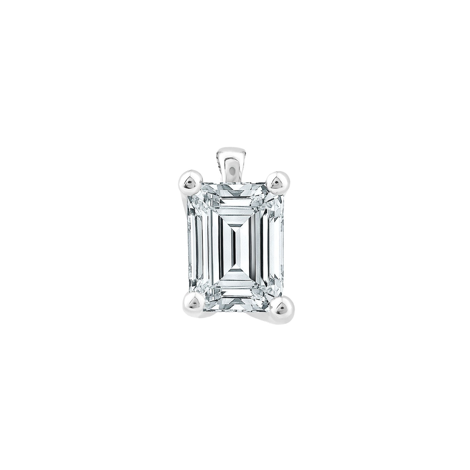 0.70ct Lab Grown Diamond Pendant in 18K White Gold