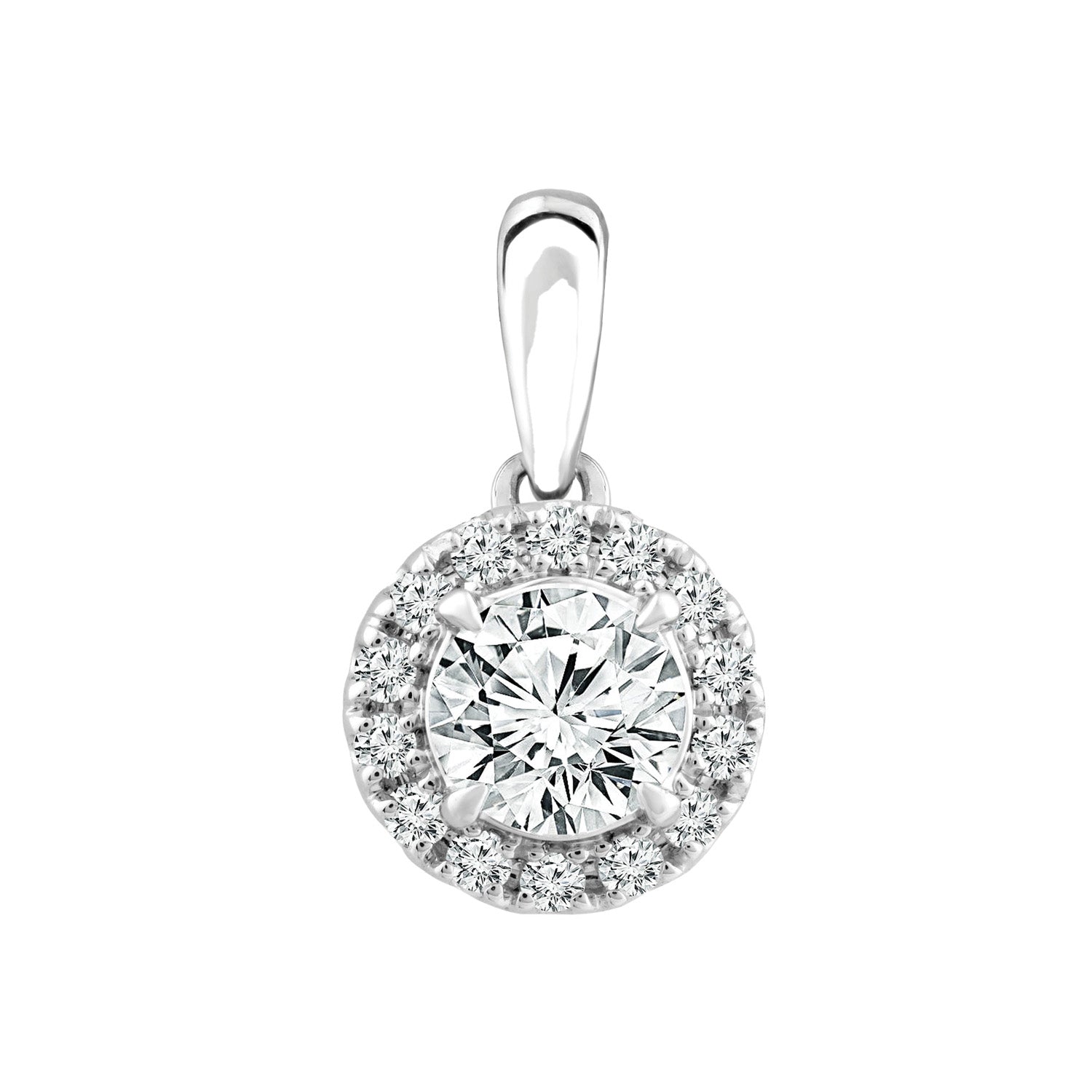 0.70ct Lab Grown Diamond Pendant in 18K White Gold