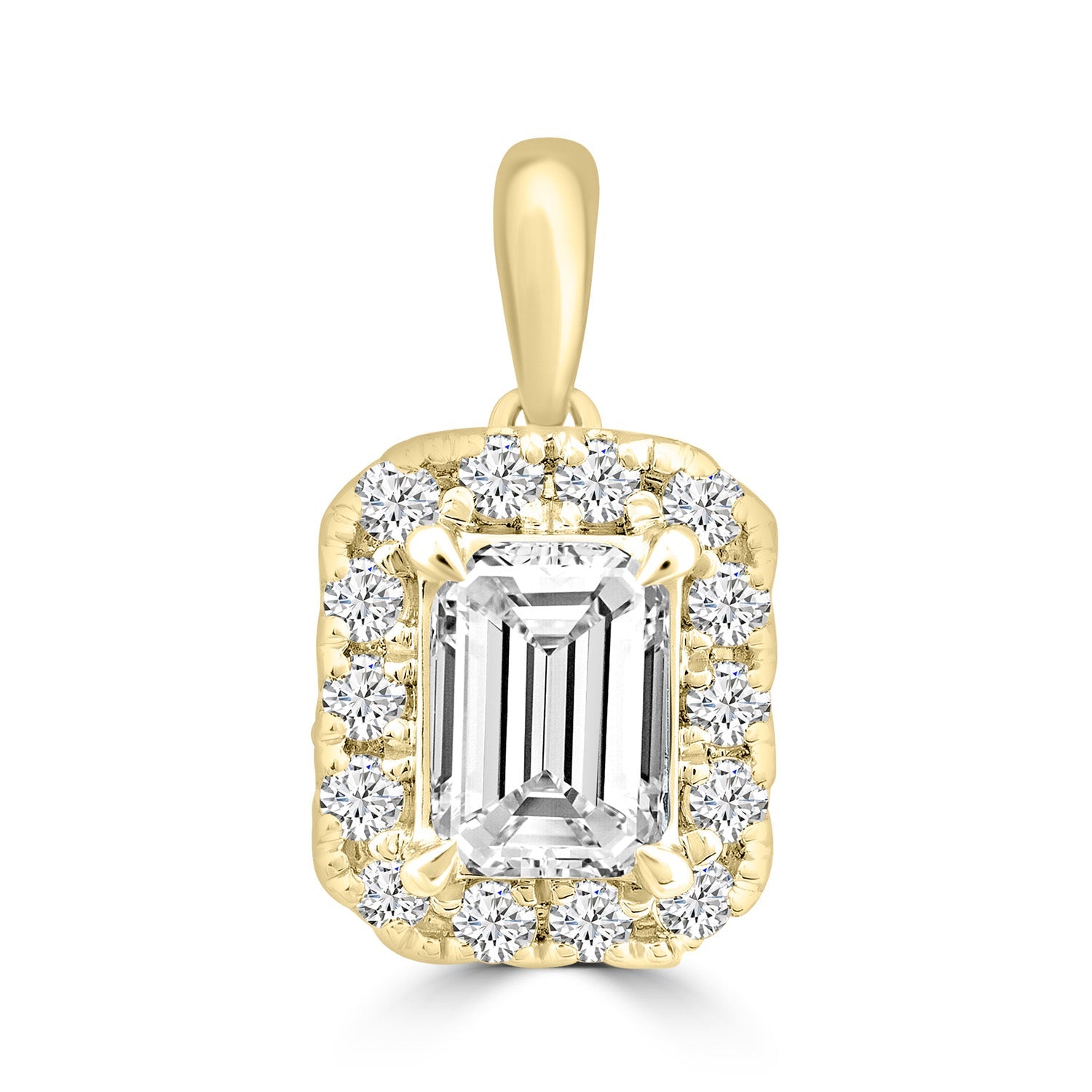 0.68ct Lab Grown Diamond Pendant in 18K Yellow Gold