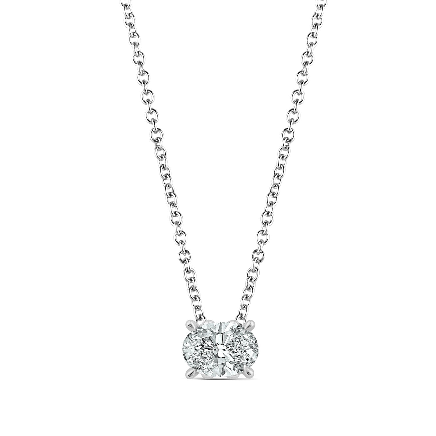 0.70ct Lab Grown Diamond Necklace in 18K White Gold