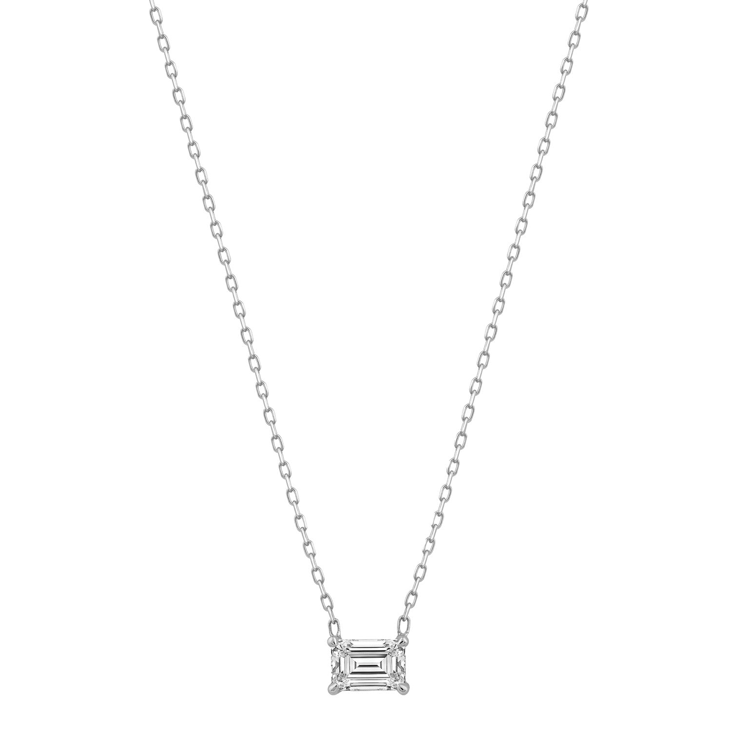 0.70ct Lab Grown Diamond Necklace in 18K White Gold