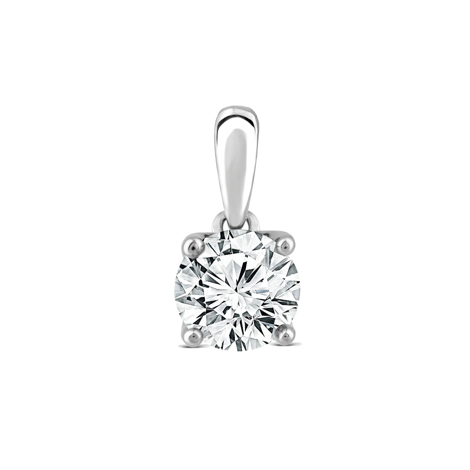 0.70ct Lab Grown Diamond Pendant in 18K White Gold