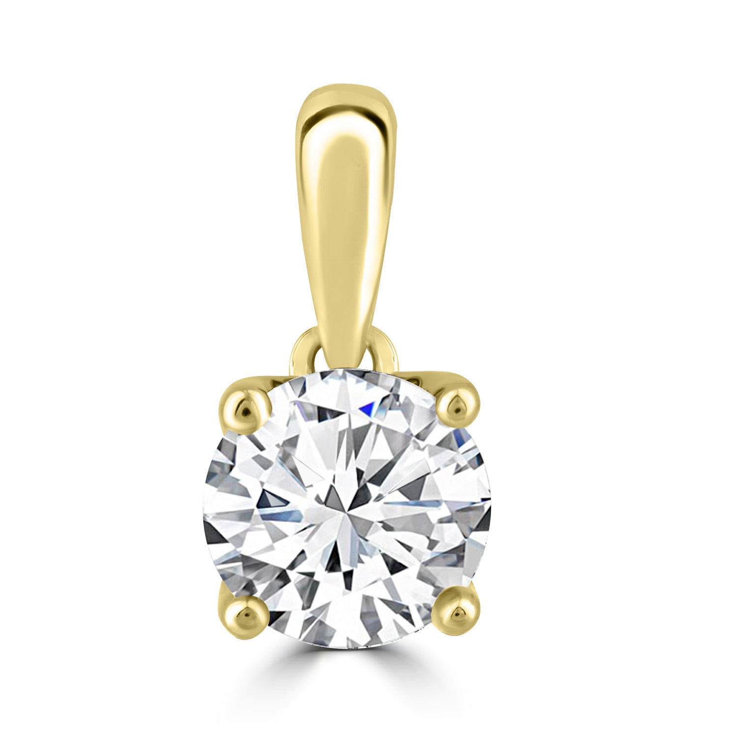 0.70ct Lab Grown Diamond Pendant in 18K Yellow Gold