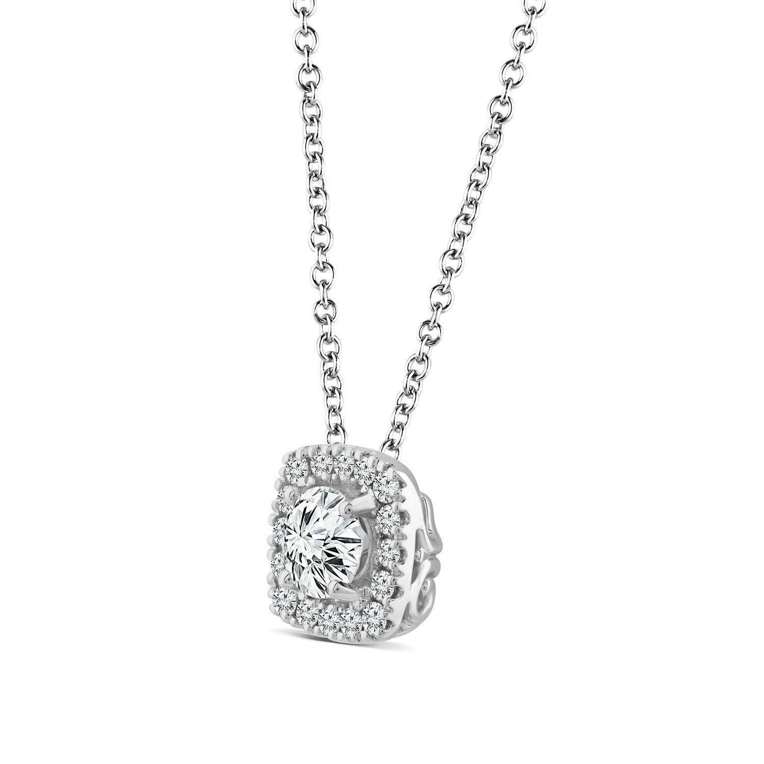 1.00ct Lab Grown Diamond Necklace in 18K White Gold