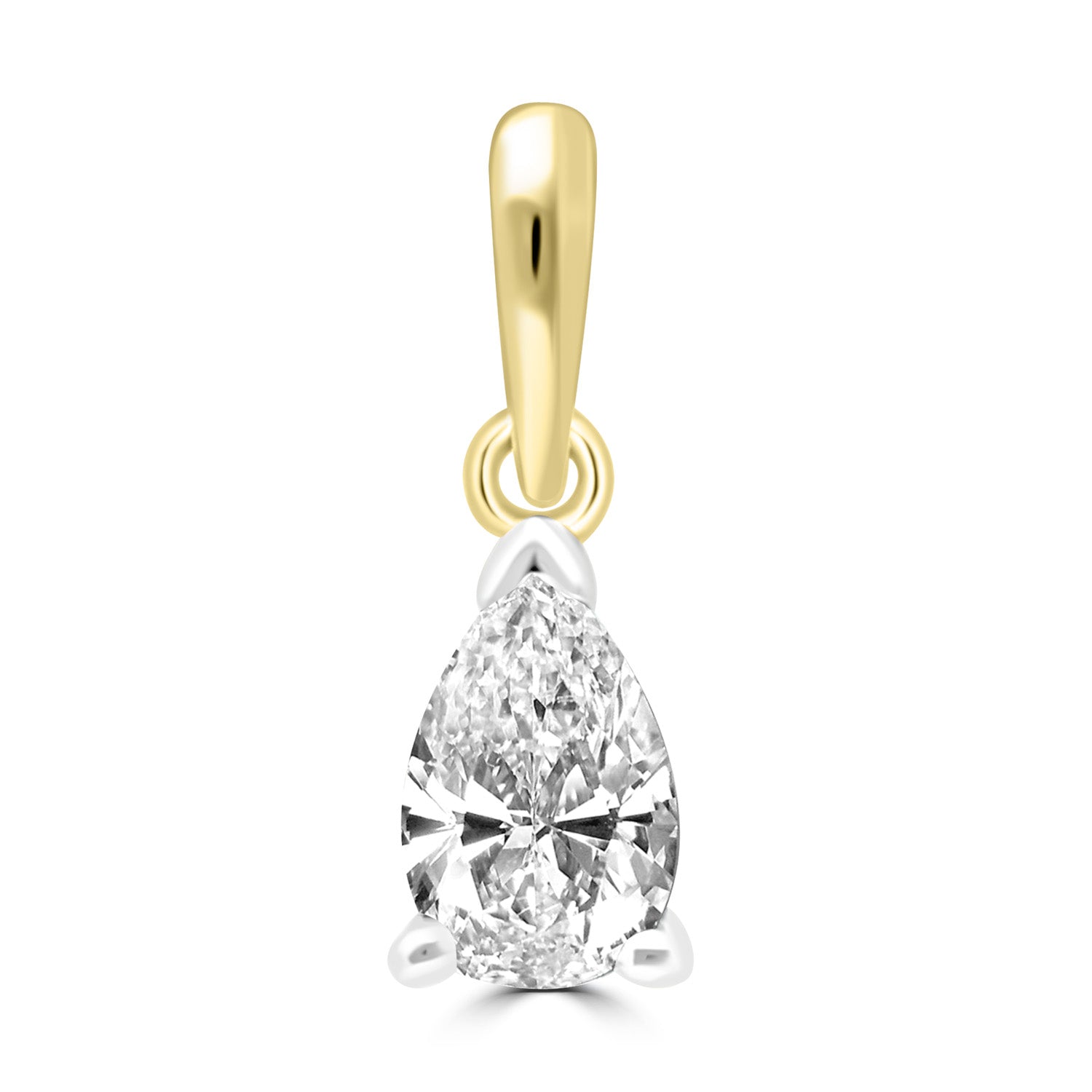 0.20ct HI I1 Diamond Pendant in 9K Yellow Gold