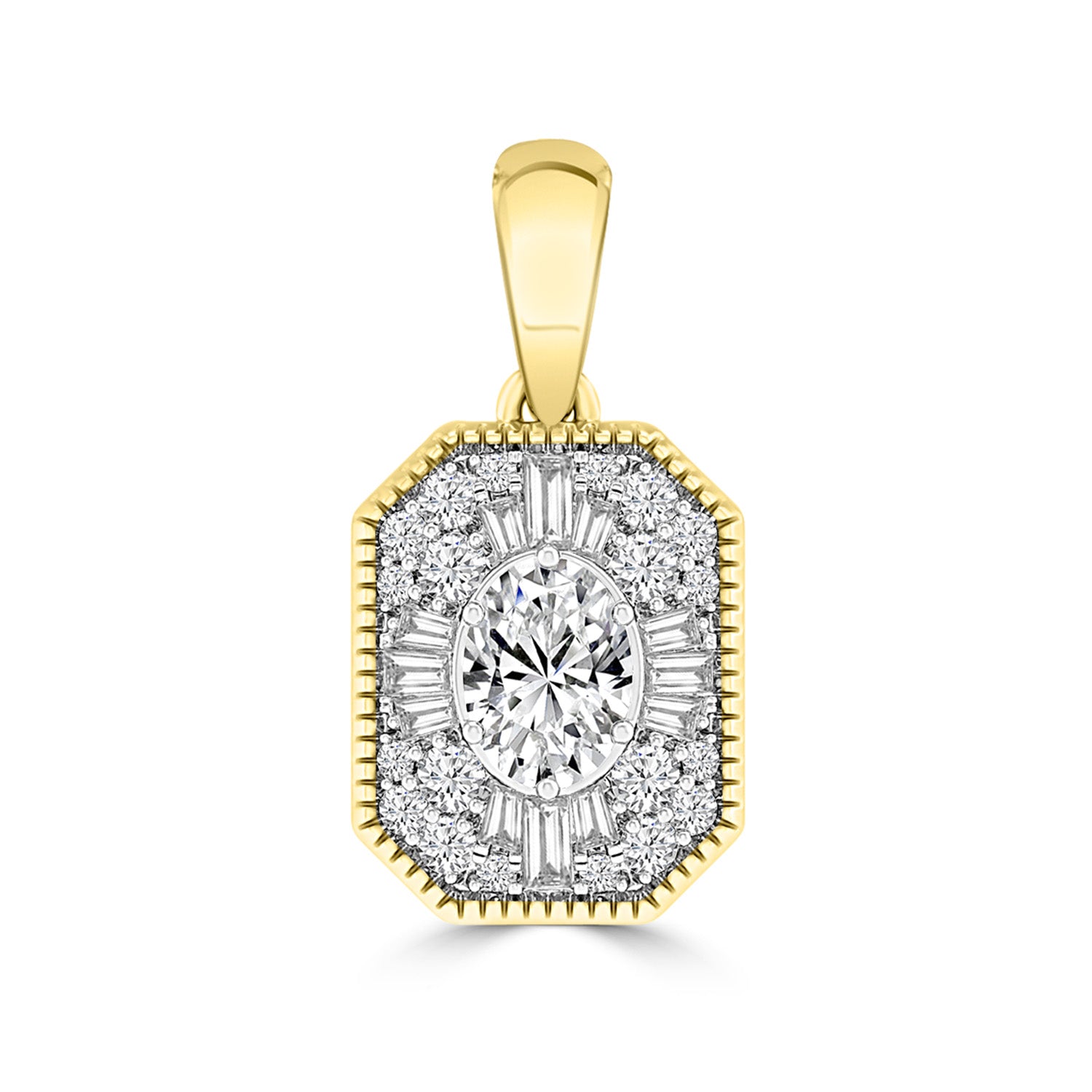 0.50ct HI I1 Diamond Pendant in 9K Yellow Gold