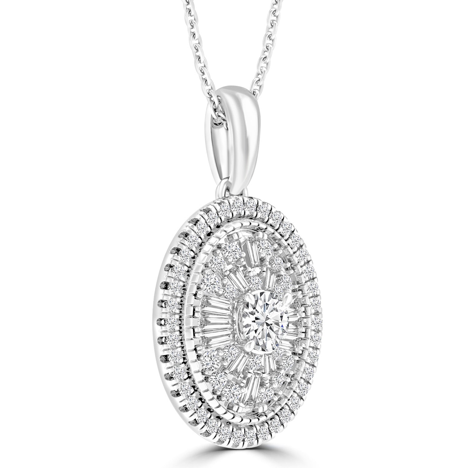 0.50ct HI I1 Diamond Pendant in 9K White Gold