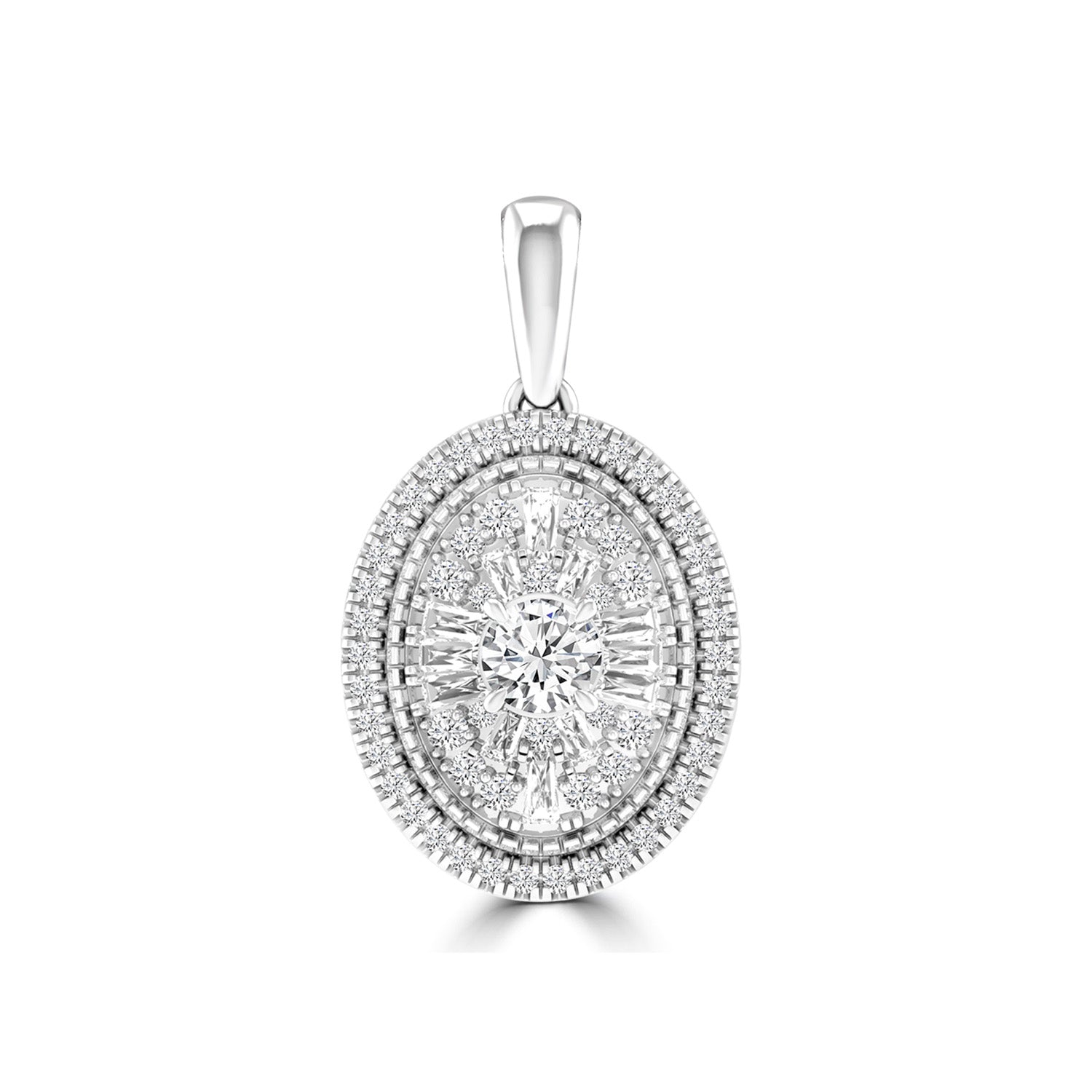 0.50ct HI I1 Diamond Pendant in 9K White Gold