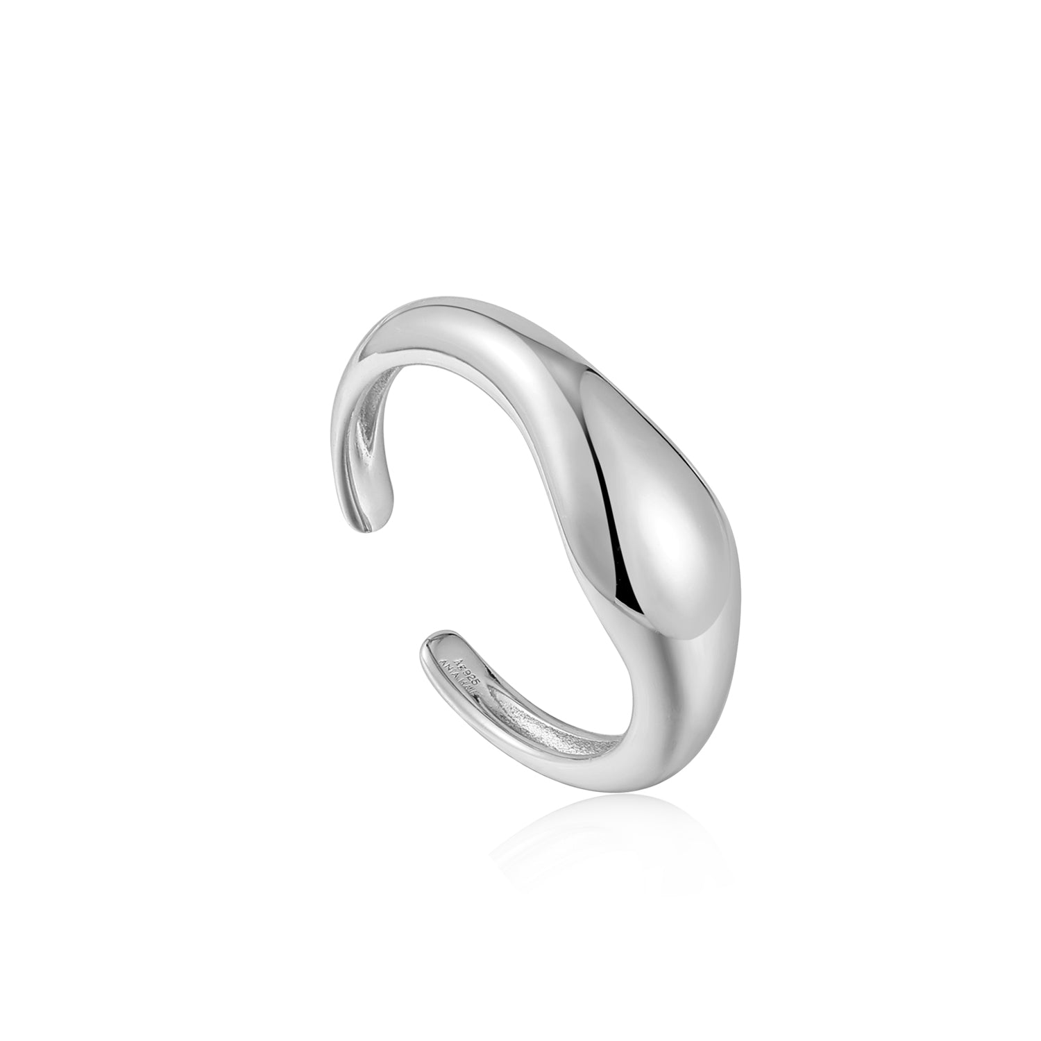 Ania Haie Silver Wave Adjustable Ring